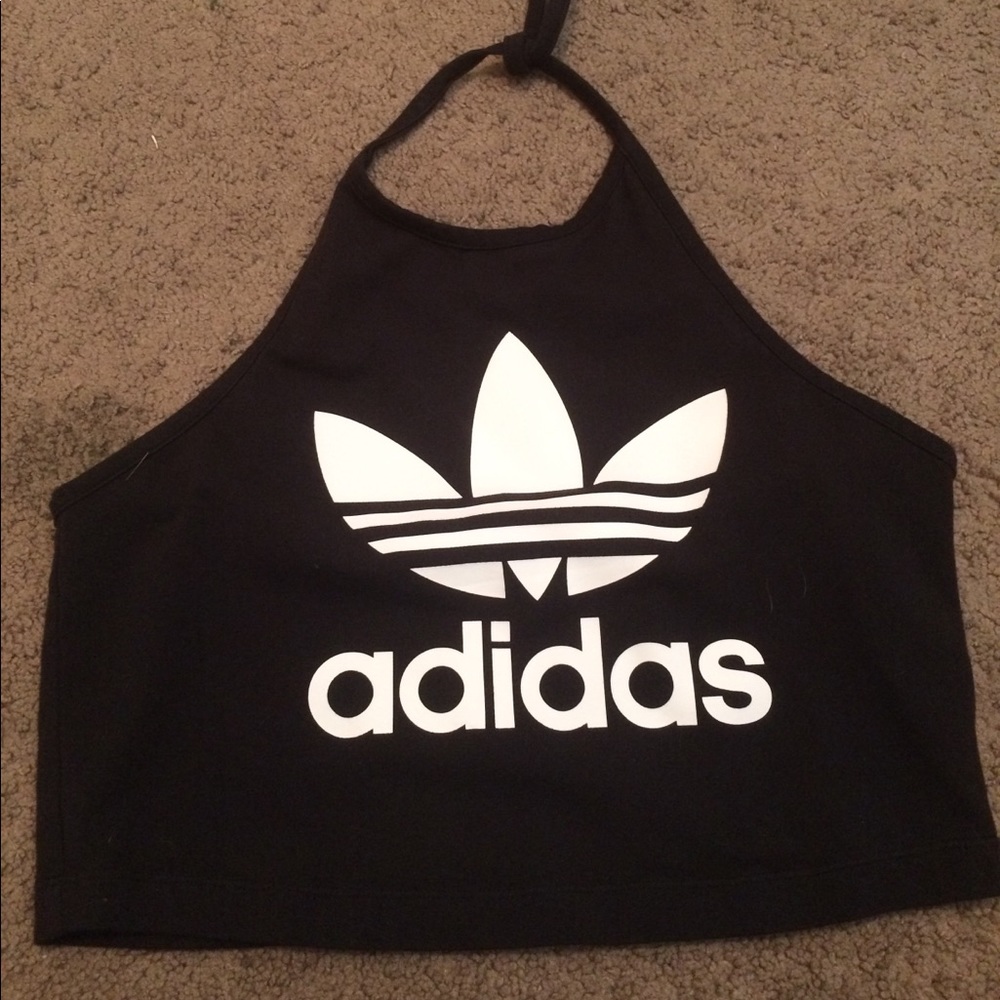 Women’s black Adidas halter top